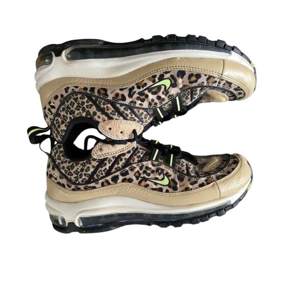 Nike Air Max 98 PRM Animal Print Womens 7.5 Desert Ore Black Sneaker - Picture 6 of 8